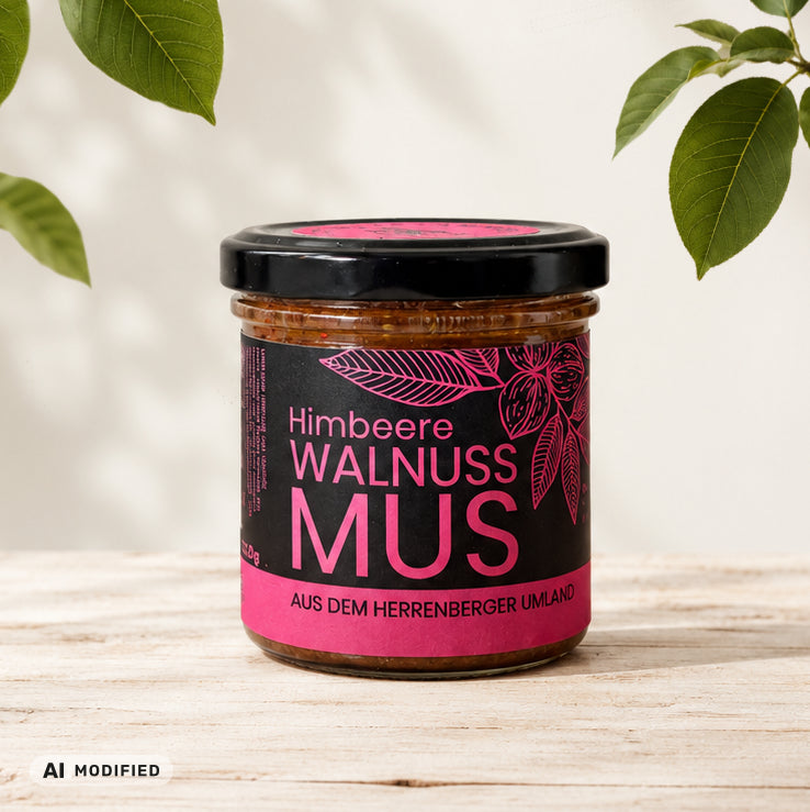 Walnuss Mus Himbeere