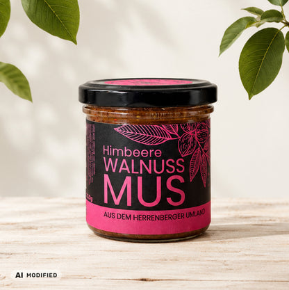 Walnuss Mus Himbeere